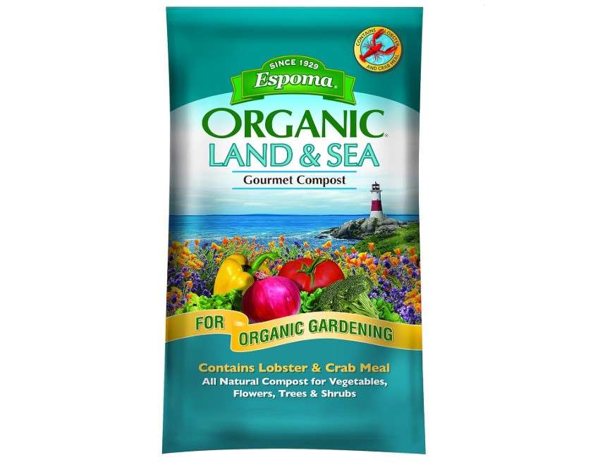  Espoma Organic Land and Sea Gourmet Compost with Lobster & Crab Meal; the Best of Both Worlds! Gourmet Planting Mix for Vegetables, Flowers, Trees