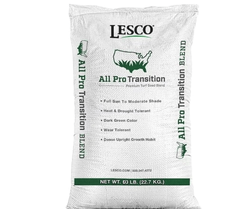 Lesco All-Pro Transition Tall Fescue Grass Seed Blend – (10 lbs) Drought-Tolerant, Heat & Shade Resistant, Insect-Resistant Lawn Seed for Durable Turf