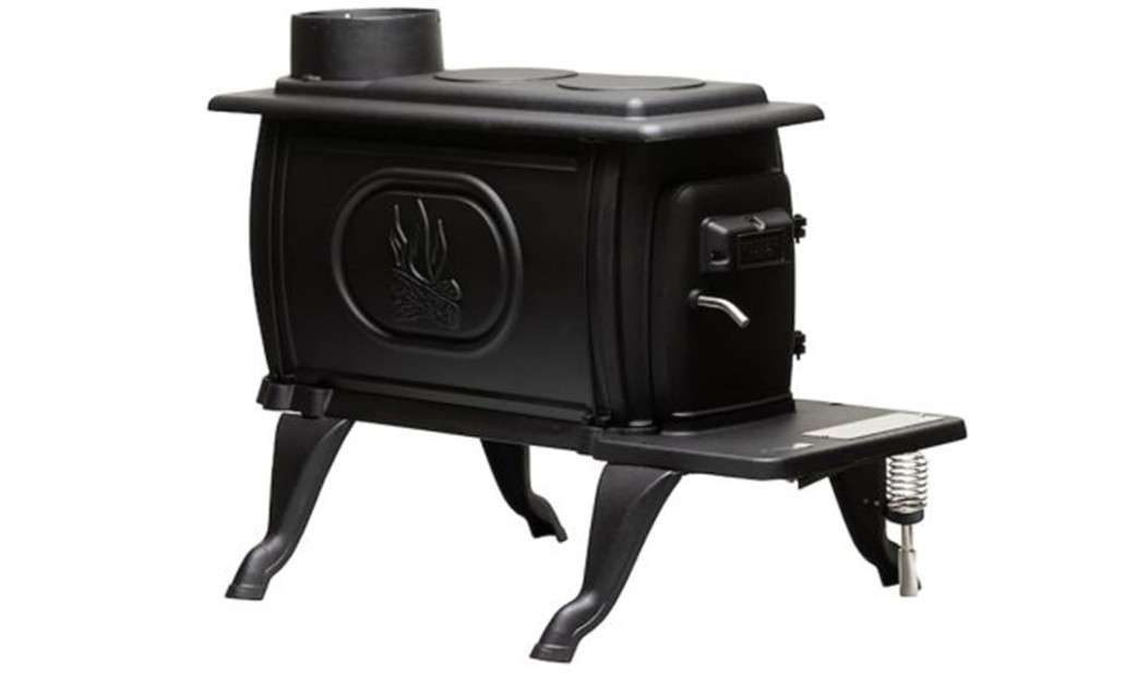  US Stove Company Cast Iron Wood Stove with Cool Touch Safety Handle, Heats up to 54,000 BTUs 