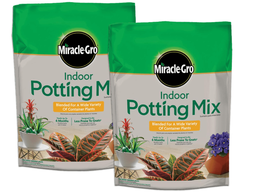 
Miracle-Gro Indoor Potting Mix, Blended for a Variety of Houseplants, Feeds for up to 6 Months,