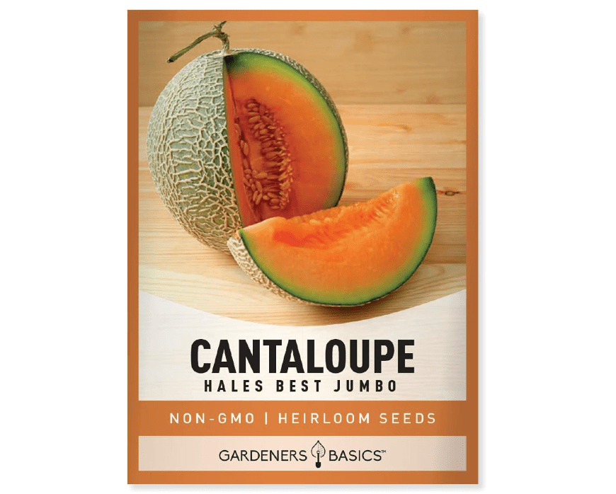 
Gardeners Basics, Cantaloupe Seeds for Planting - Hales Best Jumbo Heirloom, Non-GMO Vegetable Variety- 1 Gram Approx 45 Seeds Great for Summer