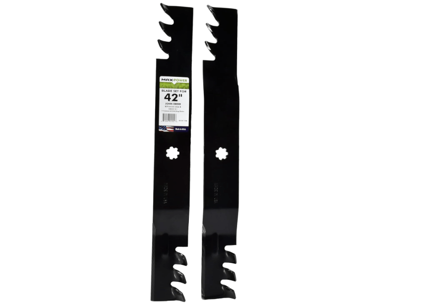 
MaxPower 561811XB 2 Blade Commercial Mulching Set for Many 42 in. John Deere Mowers Replaces OEM # GX22151, GY20850