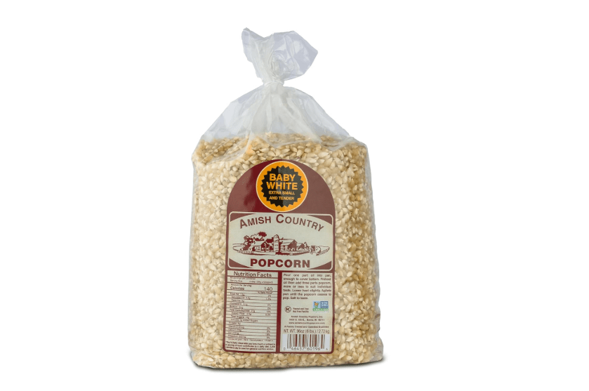 
Amish Country Popcorn | 6 lb Bag | Baby White Popcorn Kernels | Small & Tender Popcorn | Old Fashioned, Non-GMO and Gluten Free (Baby White -