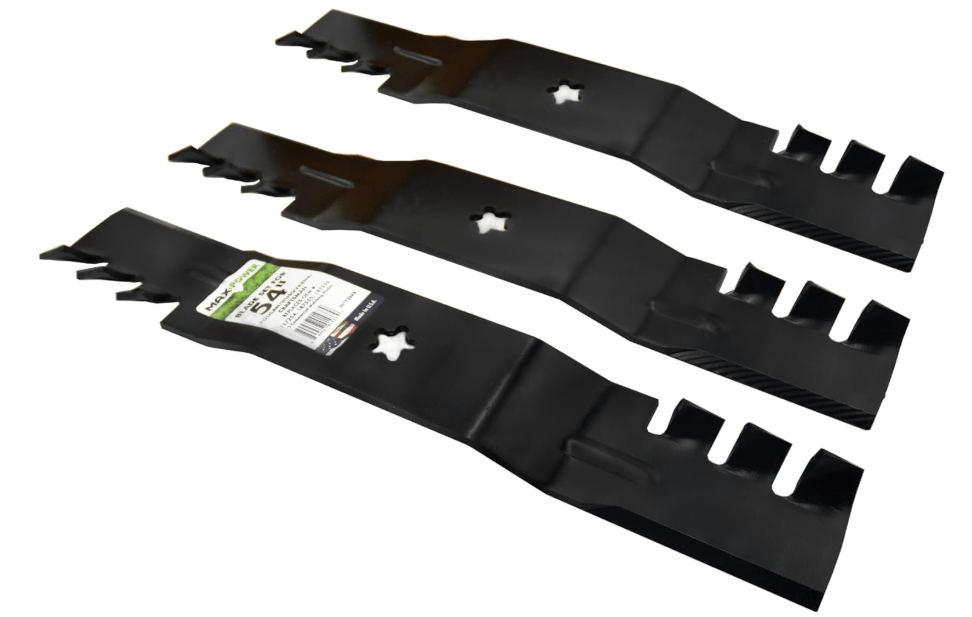 
MaxPower 561747B 3 Blade Set for Many 54 in. Cut Craftsman, Husqvarna, Poulan Mowers Replaces OEM #'s 187256 and 532187256