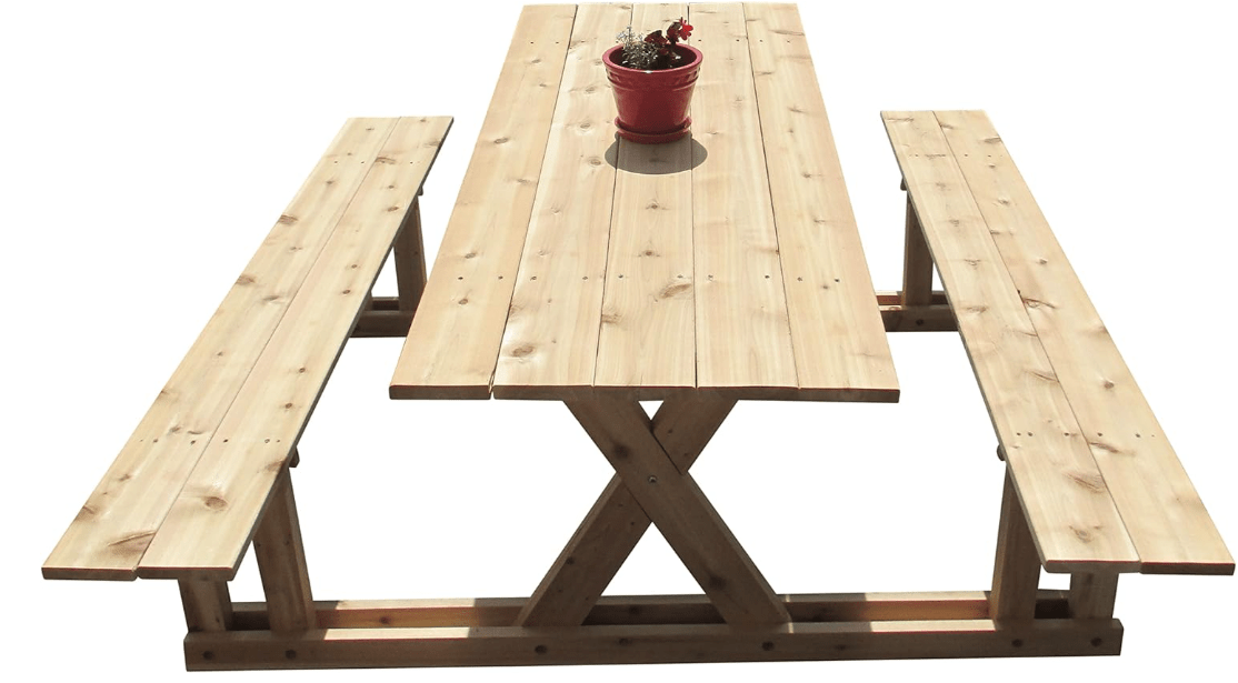 
Infinite Cedar Premium Cedar Picnic Table with Easy Access