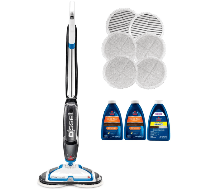 
Bissell® SpinWave Hard Floor Expert Corded Spin Mop Cleaner with Washable mop Pads for Sealed Hard Floors, 20393