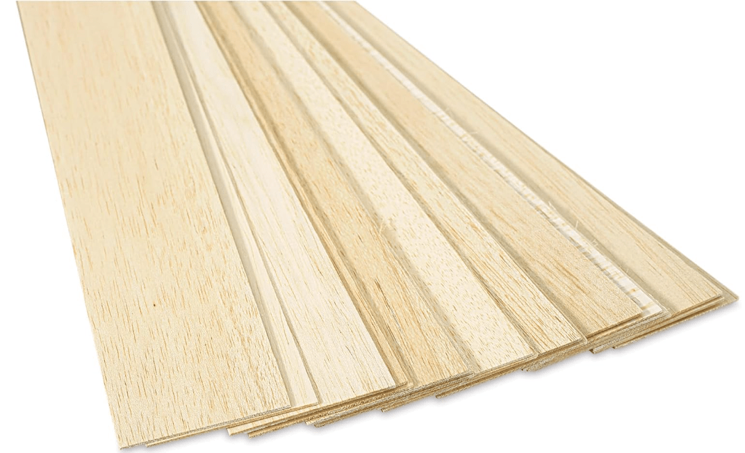  Balsa Wood 1/16 X 3 X 36in (10) - Quantity is Listed in Parenthesis 