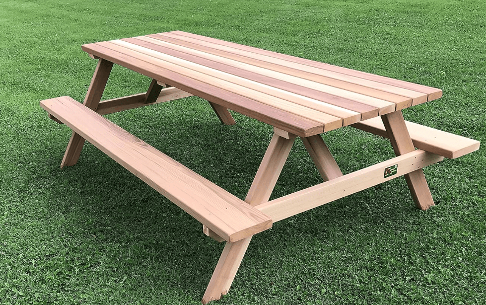 Western Red Cedar 84" Rectangular Top Picnic Table