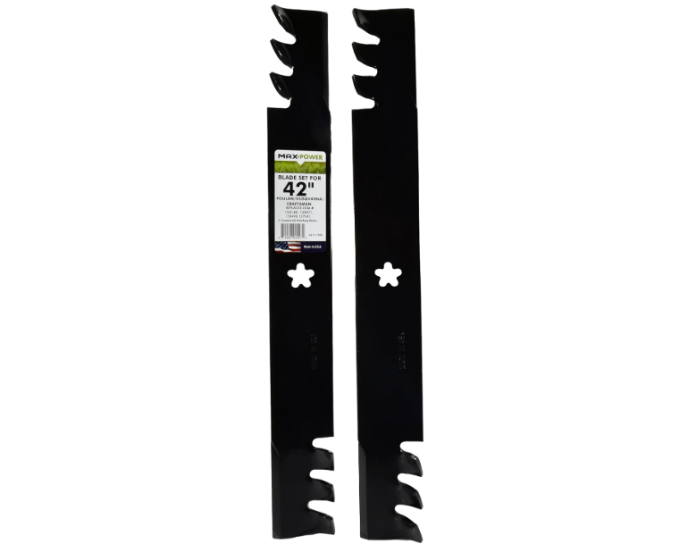 
MaxPower 561713XB 2 Commercial Mulching Blade Set for Many 42 in. Cut Craftsman, Husqvarna, Poulan Mowers Replaces OEM #'s 138498, 138971, 532138971