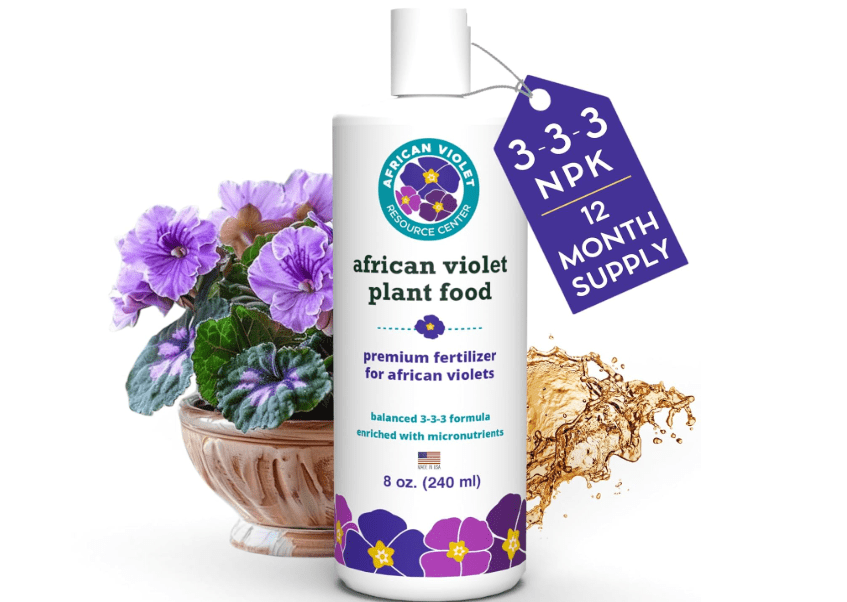 
African Violet Fertilizer | Premium Liquid Plant Food for Strong Roots & Lush Blooms | Gentle, Balanced 3-3-3 Formula with Essential Micronutrients