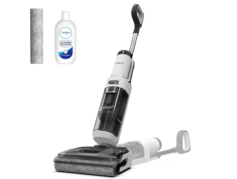 Tineco Floor ONE Stretch S6 Cordless Wet Dry Vacuum Cleaner, 180°Lay-Flat Smart Vacuum Mop, 40 Minutes Long Runtime 158℉ Flashdry Self-Cleaning, Dual-S