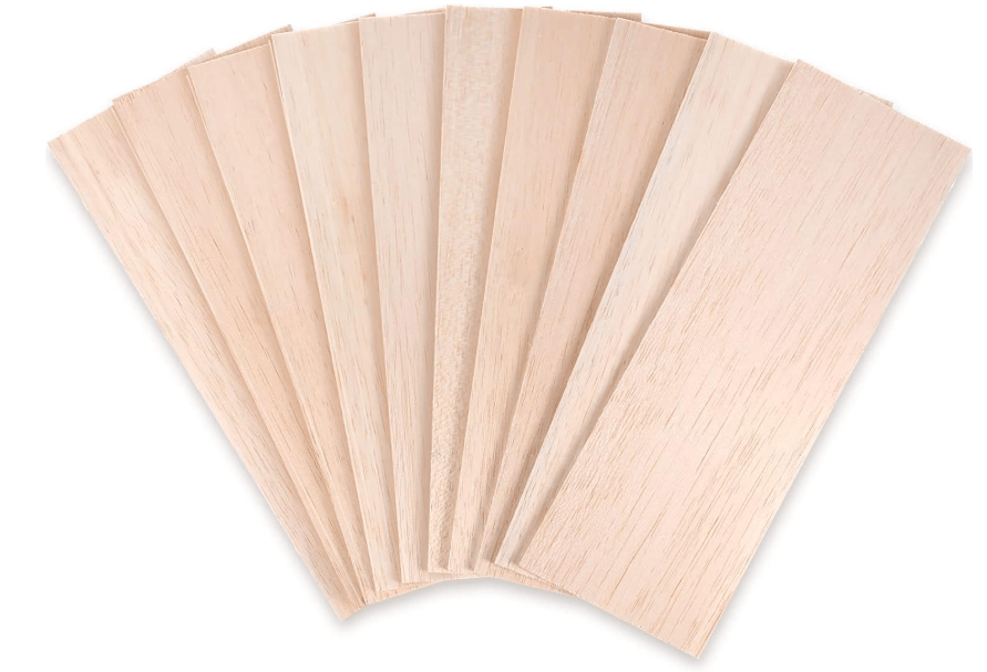  Namalu 10 Pack Balsa Wood Sheets 12 x 4 x 0.12 Inches-3 mm Thick Unfinished Wooden Board Wood Sheets for Crafts House Aircraft Ship Boat Arts Projects DIY.