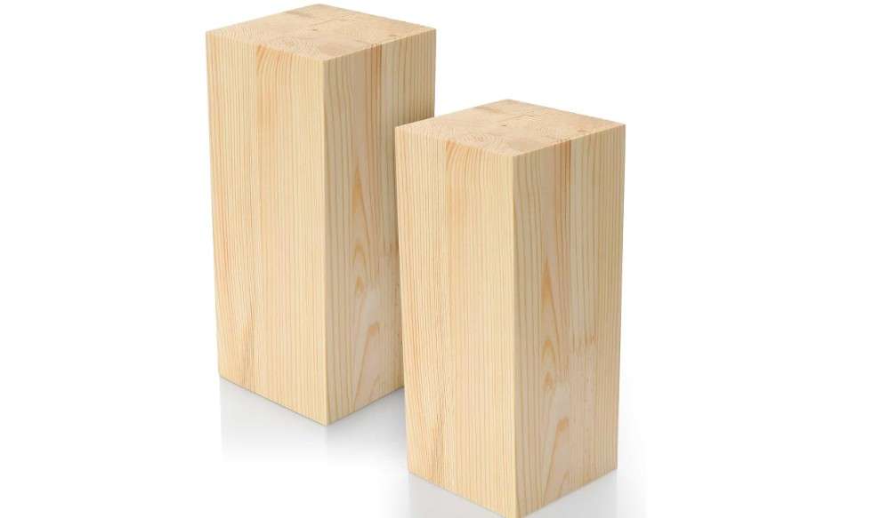  Landical 2 Pack Pine Wood Carving Blocks 10x4x4 Inch Unfinished Whittling Wooden Blocks for Beginners Home Christmas DIY Arts Supplies