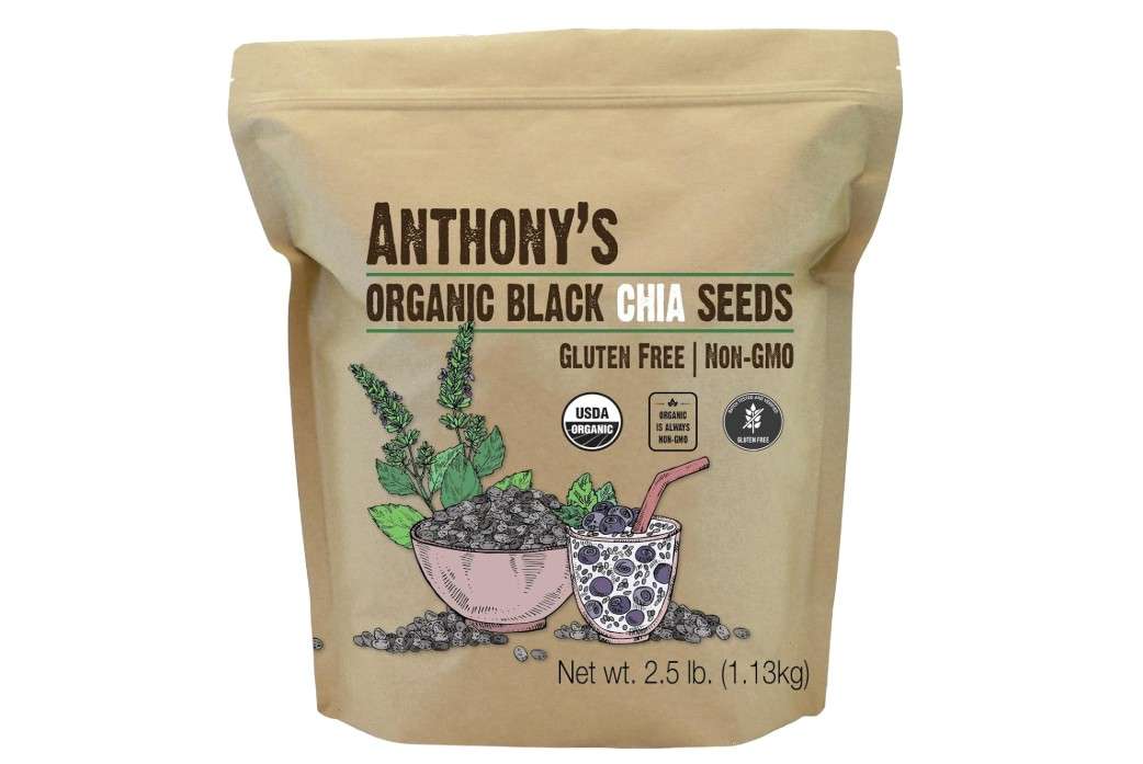 
Anthony's Organic Chia Seeds, 2.5 lb, Gluten Free, Vegan, Keto Friendly