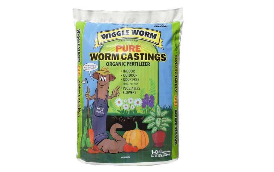 
Wiggle Worm 100% Pure Organic Worm Castings Fertilizer, 30-Pounds - Improves Soil Fertility and Aeration for Houseplants, Vegetables, Gardens, and More
