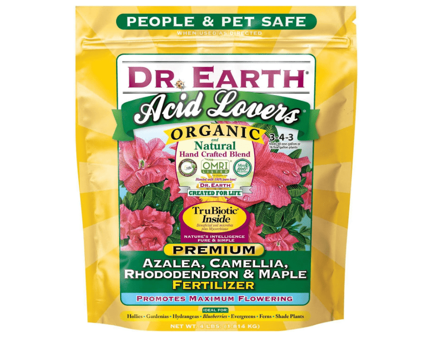  Dr. Earth Acid Lovers Azalea, Camellia, Rhododendron & Maple Fertilizer 4 lb Size:4lb