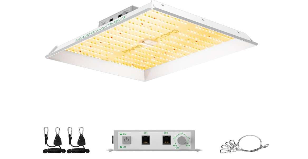 
MARS HYDRO TS1000 150W LED Grow Light for Indoor Plants, with Patented Reflector, 5 Levels Dimmable Lights Daisy Chain Full Spectrum Growing Lamps