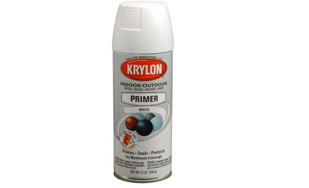  Krylon K05131507 ColorMaster Paint + Primer, Ultra Flat Primer, White, 12 oz.