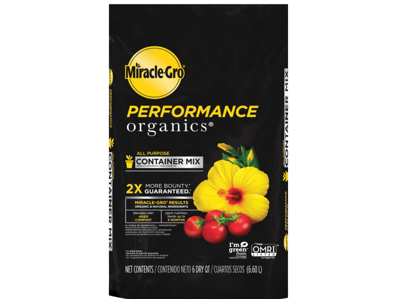 
Miracle-Gro Performance Organics All Purpose Container Mix, 6 qt. - Organic, All Natural Plant Soil - Feed for up to 3 Months - All-Purpose Formula for..