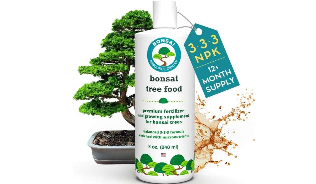  Bonsai Tree Food | Premium, Gentle Liquid Fertilizer for Healthy Growth, Strong Stems and Beautiful Blooms | 3-3-3 Balanced NPK Concentrate | 8 oz (240 ml)