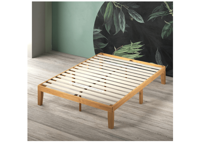 
ZINUS Moiz Wood Platform Bed Frame, Wood Slat Support, No Box Spring Needed, Easy Assembly, Natural,