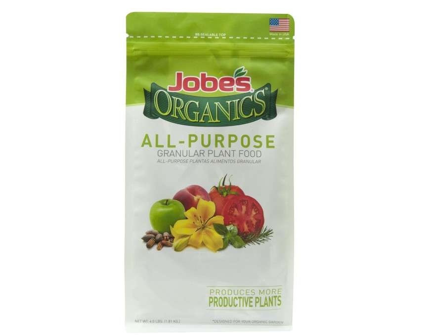  Jobe’s Organics Granular All Purpose Fertilizer, Easy Plant Care Fertilizer for Vegetables, Flowers, Shrubs, Trees, and Plants, 4 lbs Bag