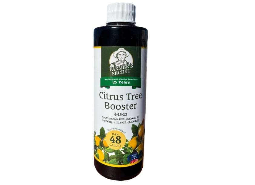  Farmer's Secret Citrus Tree Booster Fertilizer (8oz) - Super Concentrated - Formulated for All Citrus Trees Including All Types of Lemons, Limes,