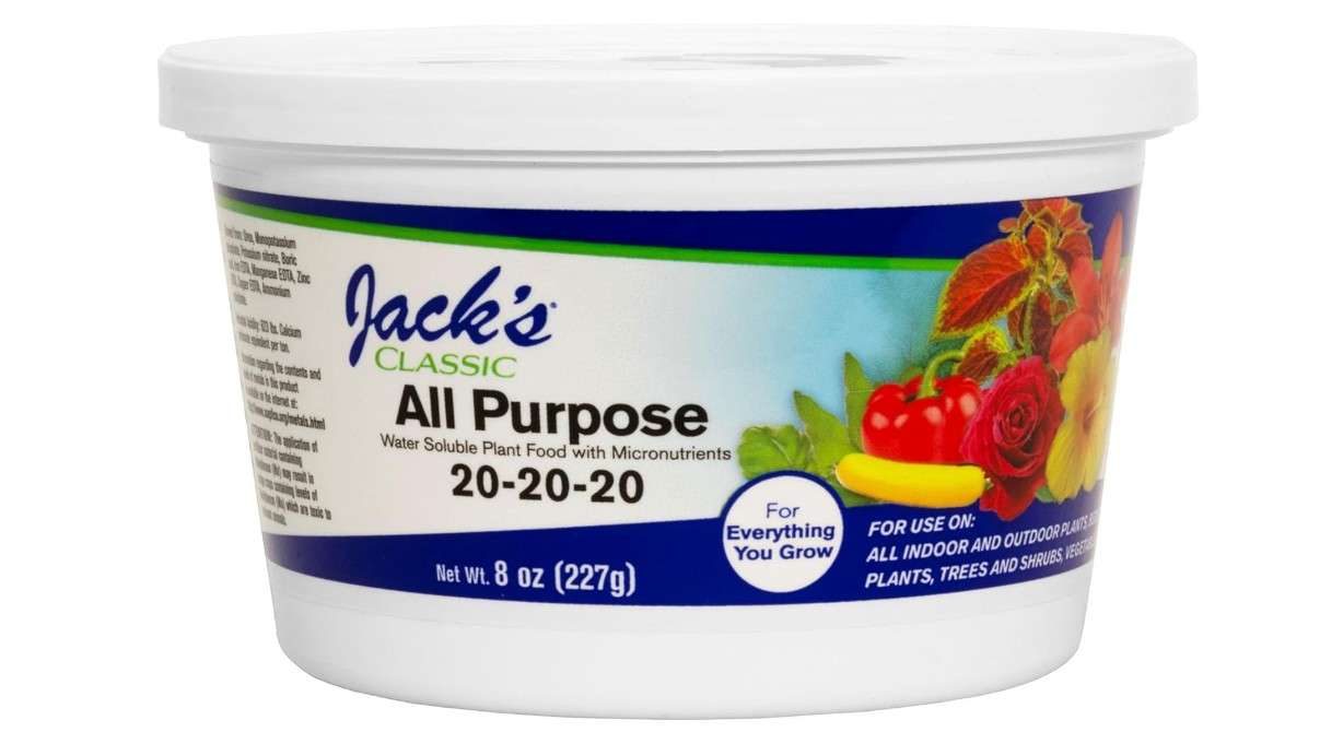  Jack's Classic 20-20-20 All Purpose Water-Soluble Fertilizer with Micronutrients to Provide General Growth on All Plants