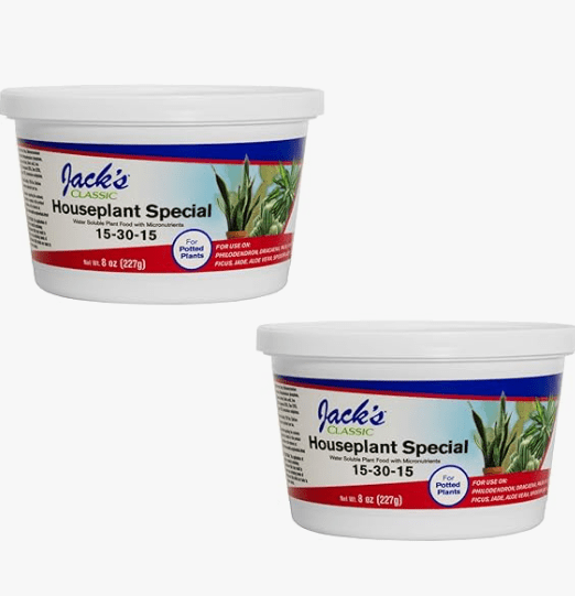 15-30-15 Analysis - Great for keeping houseplants vigorous and green and increasing the quality and quantity of blooms in flowering plants.