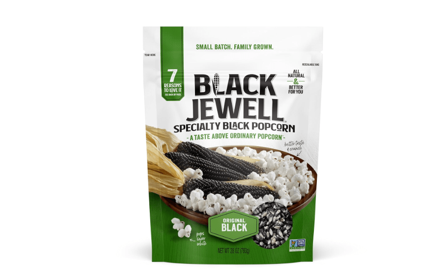 
Black Jewell Hulless Popcorn, Original Black Kernels for Popping. Pops White, Non-GMO, Heirloom, All Natural Snack with Antioxidants, Whole Gra