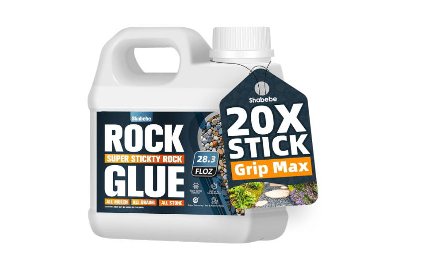 Rock Glue for Landscaping - 28.3OZ Mulch Glue with Grip Max for Strong Adhesion of Rocks, Gravel&Mulch, Long-Lasting Non-Toxic, Fast-Drying &...