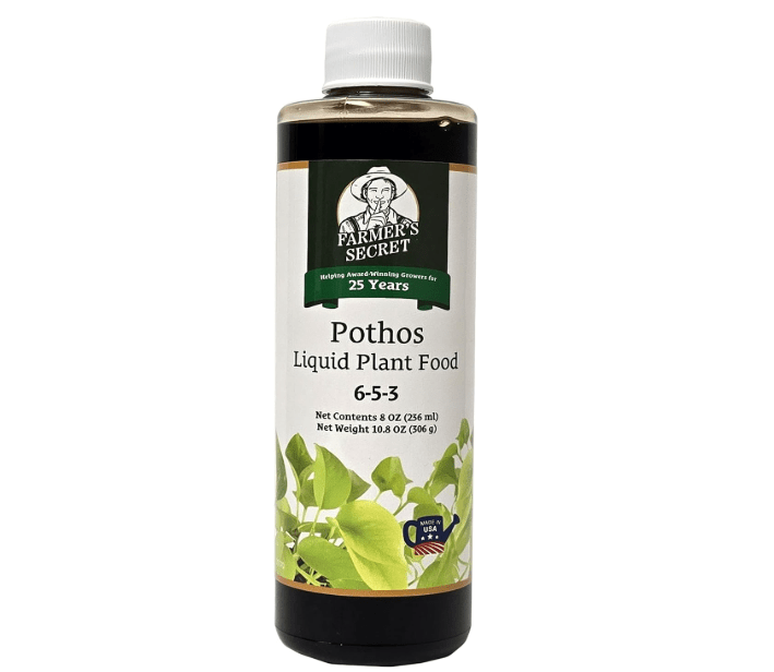 
Farmer’s Secret Pothos Liquid Plant Food Fertilizer (8oz) - Super Concentrated - 6:5:3 Ratio - Strengthen Roots and Encourage Growth in All Varieties of Pot