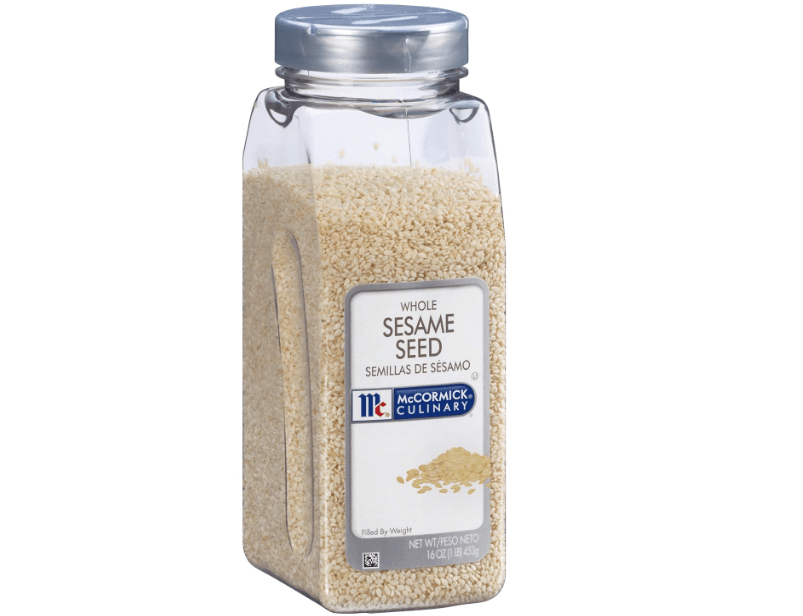 
McCormick Culinary Whole Sesame Seed, 16 oz - One 16 Ounce Container of Hulled Whole White Sesame Seeds Perfect for Noodle Dishes, Sushi,