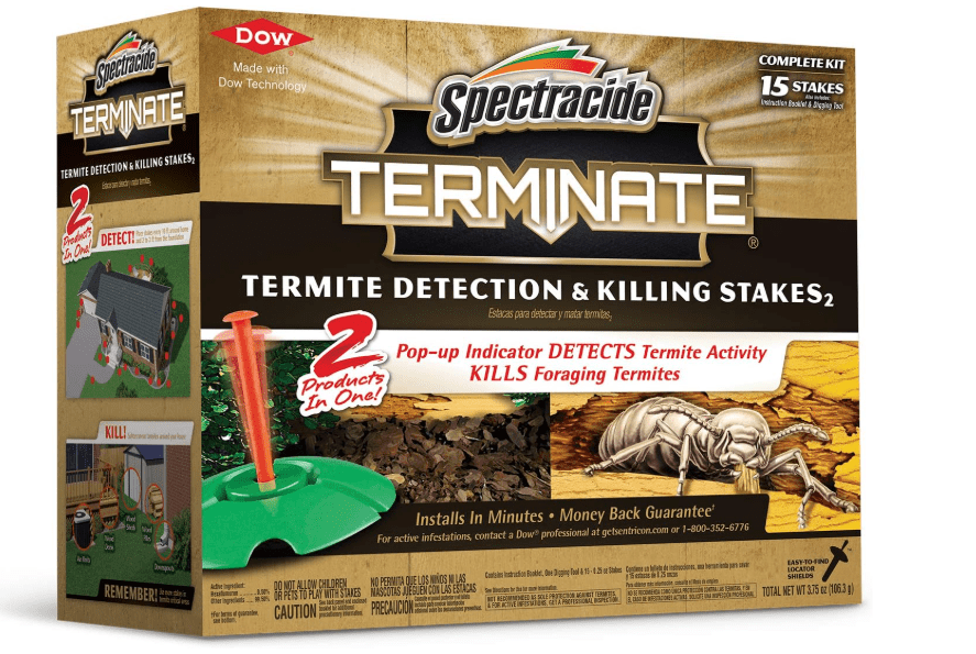  Spectracide Terminate Termite Detection & Killing Stakes, Kills Foraging Termites, Detects Termite Activity, 15 Count