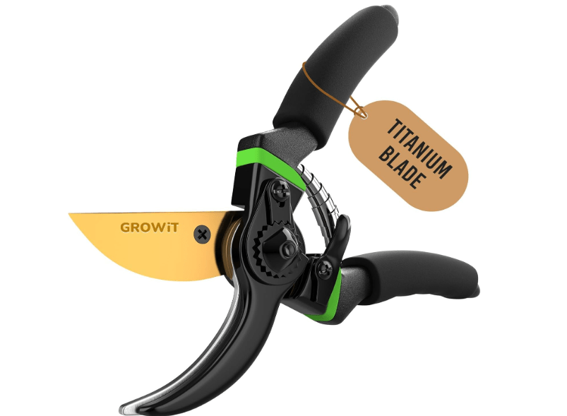 
Ultra Sharp Japanese Steel Pruning Shears - Cuts 3X Easier, Weak Hand Arthritis Clippers, Rust-Resistant Titanium Coated Pruner, Effortlessly