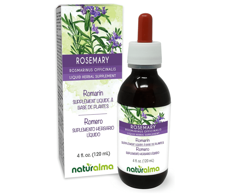 
Naturalma Rosemary (Rosmarinus officinalis) Leaf Alcohol-Free Tincture - 4 fl oz Liquid Extract in Drops - Herbal Supplement