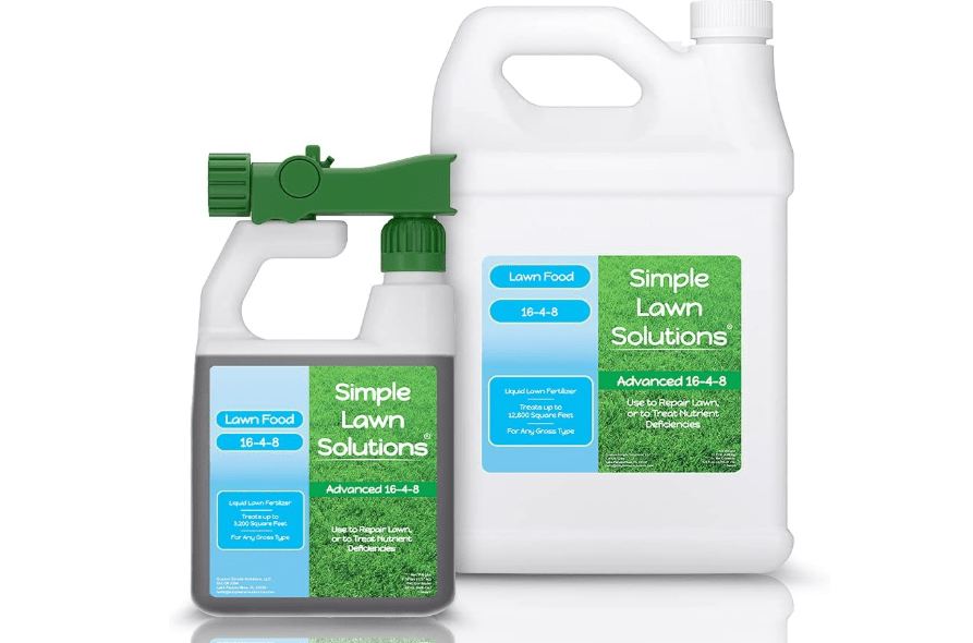 Simple Lawn Solutions 16-4-8 32 Ounce + 16-4-8 1 Gallon Bundle - Liquid Lawn Food Fertilizer