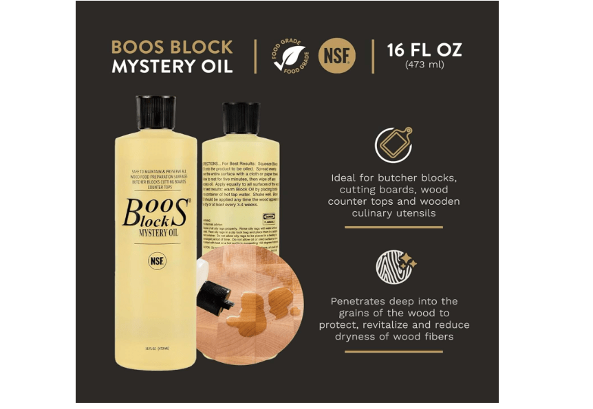 John Boos MYSB Mystery Butcher Block Oil, 16 Ounce Bottle