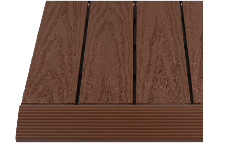 
NewTechWood 1/6 ft. x 1 ft. Quick Deck Composite Deck Tile Straight Fascia in California Redwood (4-Pieces/Bo