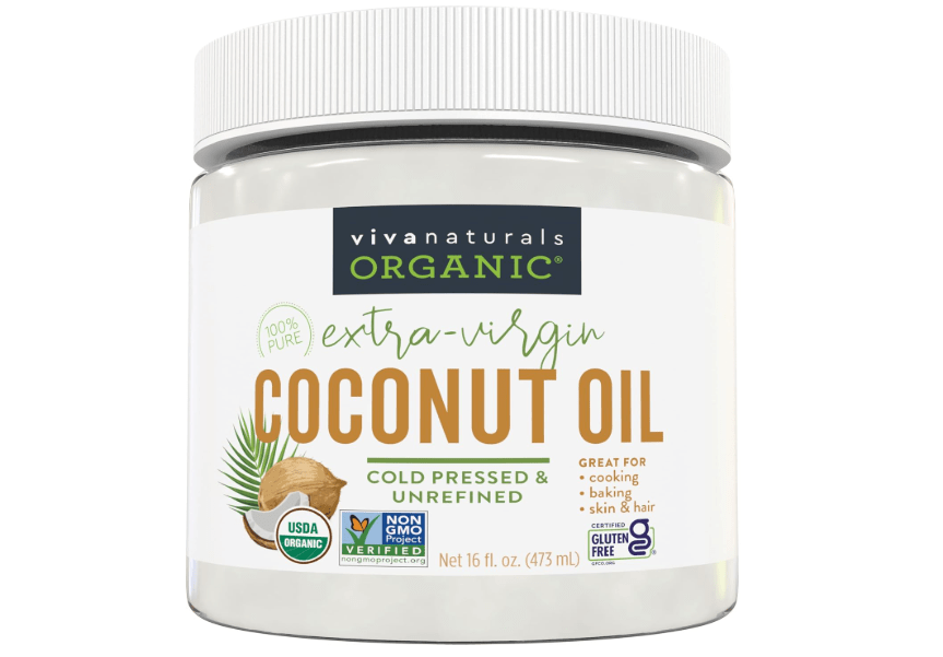 
Viva Naturals Organic Coconut Oil - Unrefined, Cold-Pressed Extra Virgin Coconut Oil, USDA Organic and Non-GMO Cooking Oil, Great as Hair Oil and Skin Oil