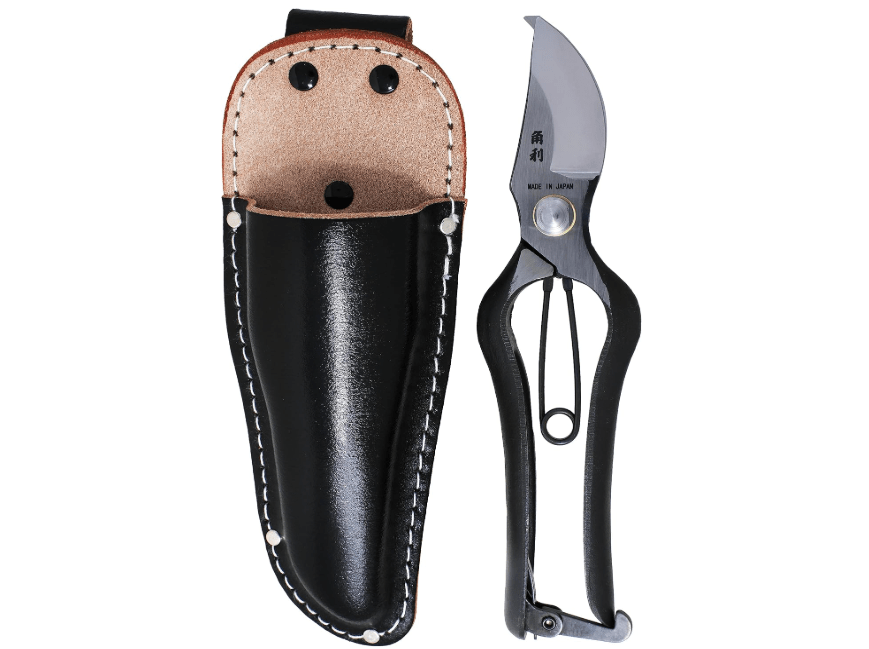
KAKURI Japanese Pruning Shears for Gardening Heavy Duty 8", Made in JAPAN, Professional Garden Bypass Pruners with Leather Sheath, Hand 