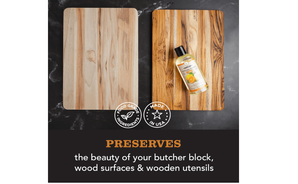 
CLARK'S Cutting Board Oil - Food Grade Mineral Oil for Cutting Board - Enriched with Lemon and Orange Oils - Butcher Block Oil and Conditioner