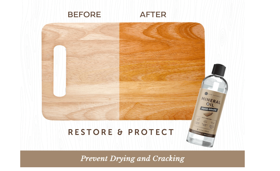 
Kate Naturals Mineral Oil for Wood Cutting Board, Butcher Block, and Knife. Food Grade Mineral Oil for Wooden Cutting Board & Utensils (8oz, Food Safe)