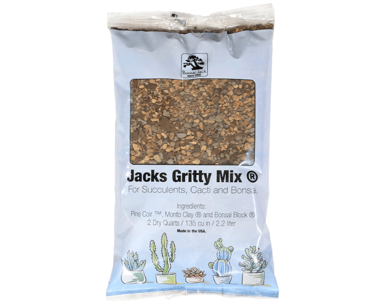
Bonsai Jack Succulent, Cactus and Bonsai Soil - Jacks Gritty Mix - 2 Quarts – Fast Draining – Fight Root Rot – Optimized pH