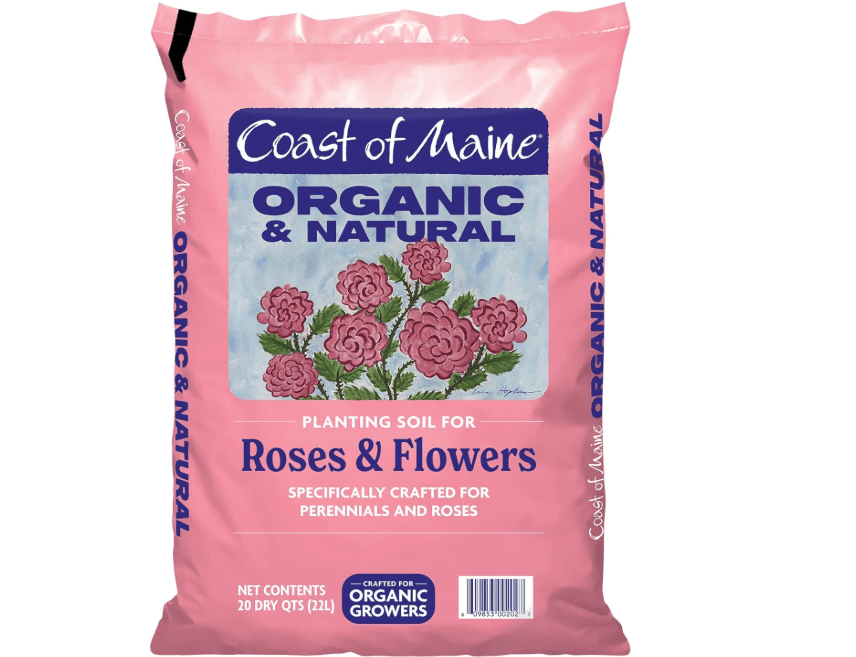 
Coast of Maine Organic & Natural Planting Soil for Roses & Flowers - Premium Garden Soil w/Composted Manure, Sphagnum Peat Moss for Multi Use In.