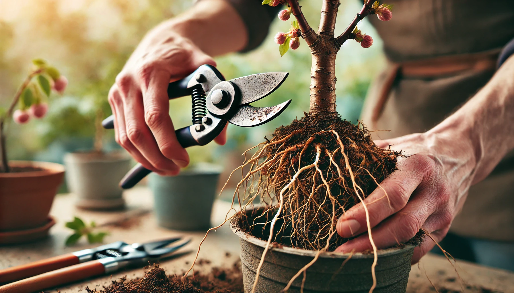 Root Pruning (When Necessary) ✂️ Prune any damaged or diseased 
