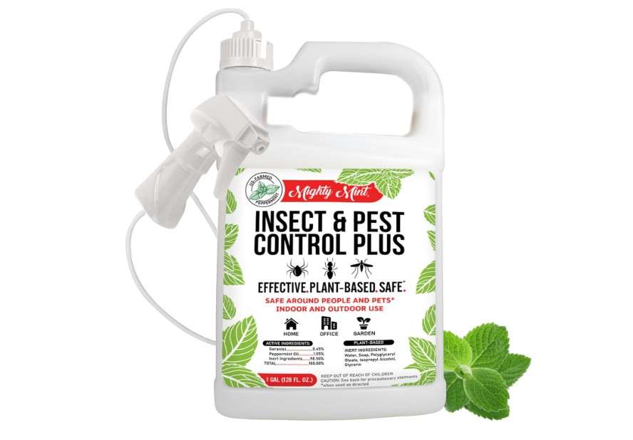  Mighty Mint Insect and Pest Control Plus – Natural Mint Oil Insect Killer Spray, 1 Gallon