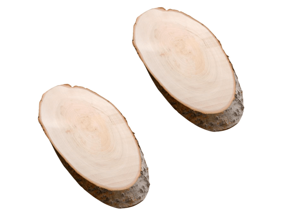 
Natural Aspen Wood Slice Set of 2 for Crafts DIY Projects Decorations Floral Displays Table Centerpieces Rustic Wedding Decor Bark Edge