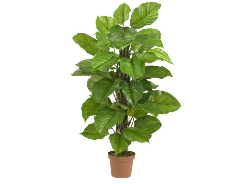 Nearly Natural 6583 Large Leaf Philodendron Decorative Silk Plant, 52-Inch, Green