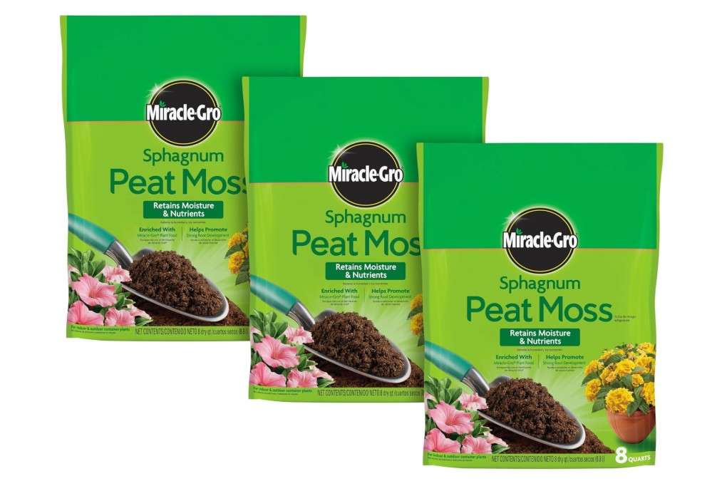 
Miracle-Gro Sphagnum Peat Moss, Enriched with Plant Food, Add to Potting Mixes and Native Soil, 8 qt., 3-Pack
